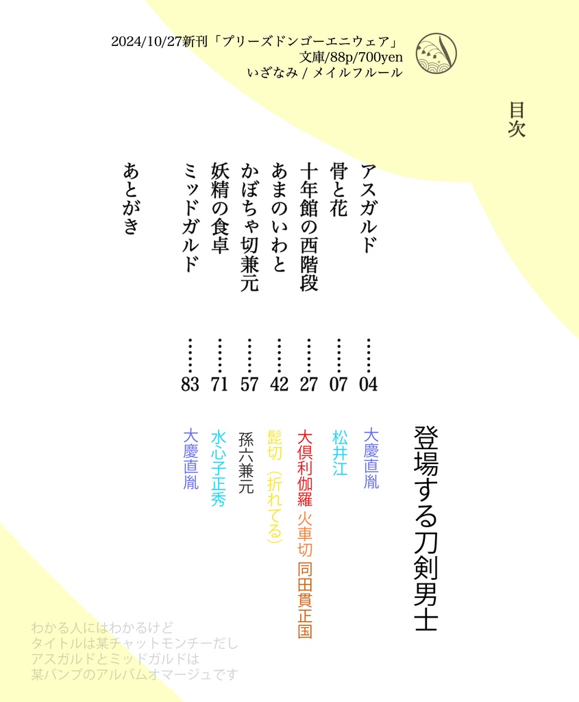 プリーズドンゴーエニウェア/審神者と刀剣男士短編集