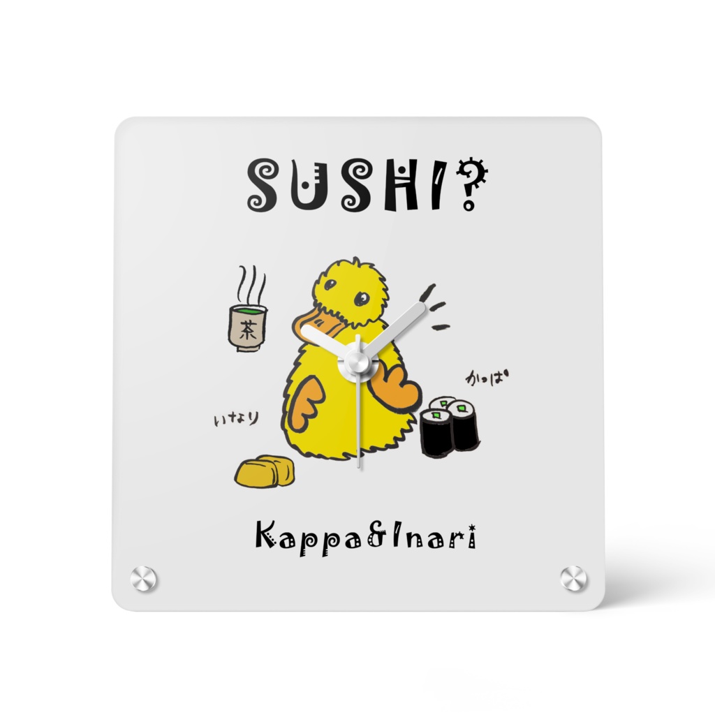 オポちゃんSUSHI?アクリルクロック