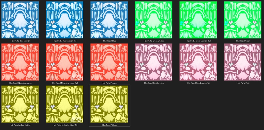 『Free』『Hair-Color』-『ライム』-Lime-『5 Colors Pastel』-『Emision』-『Free』