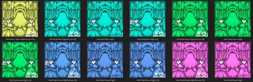 『Hair-Color』-『ライム』-Lime-『7 Colors Pastel』-『Emision』