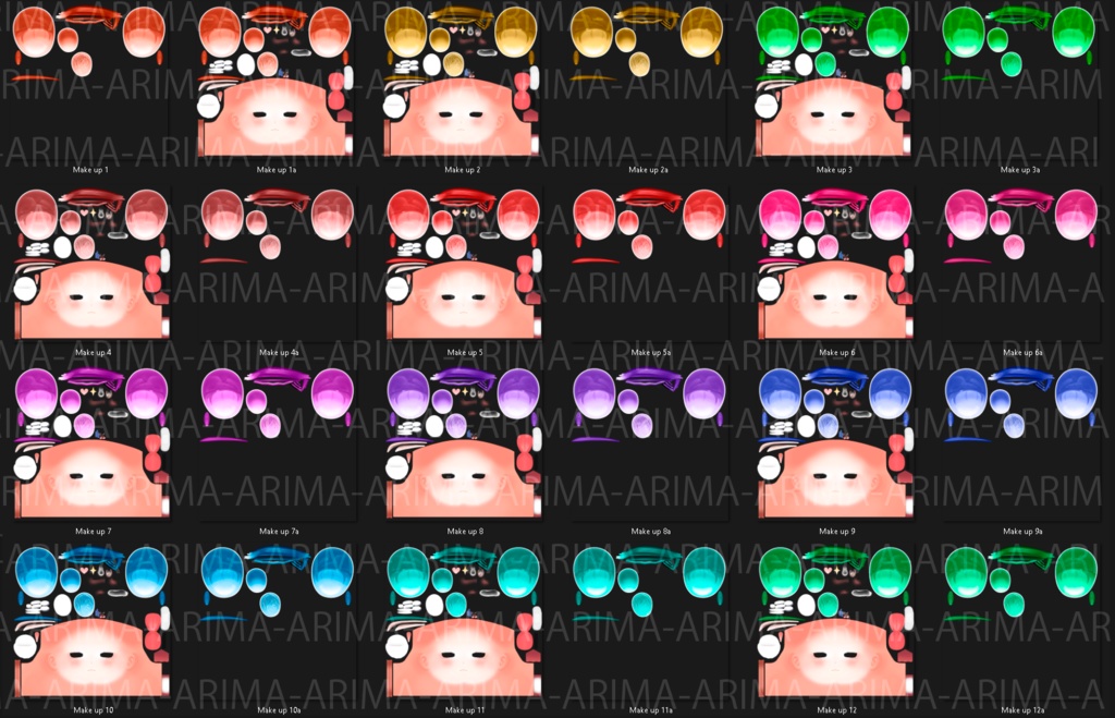 『Hair+Makeup-Color』-『ヴェール』-Velle-『12 Color's 』