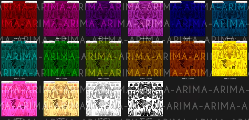 『Hair+Makeup-Color's』-『マヌカ』-Manuka-『16 Color's 』