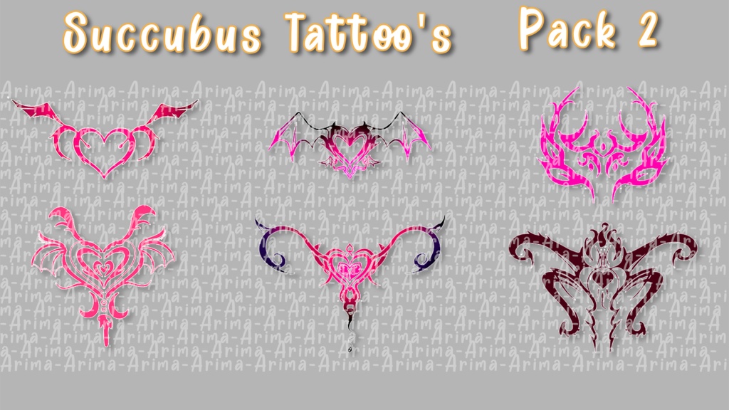 『Succubus Tattoo's』-『マヌカ』-Manuka-『12 Designs 』