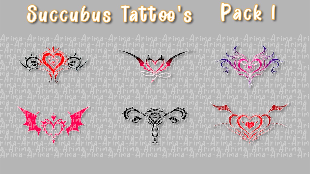 『Succubus Tattoo's』-『マヌカ』-Manuka-『12 Designs 』