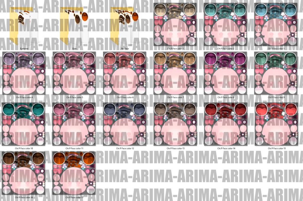 『Pastel Color's Hair+Make up』-『シフォン』-Chiffon-『17 Color's 』