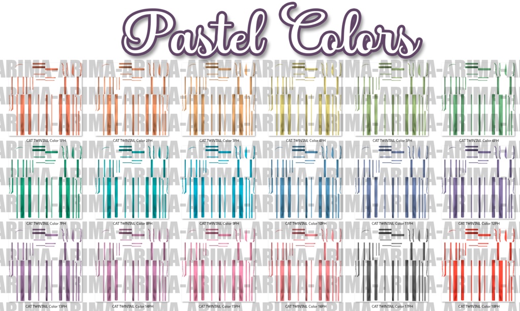 『Cat Twintail - Highlights』-『17 Color's 』