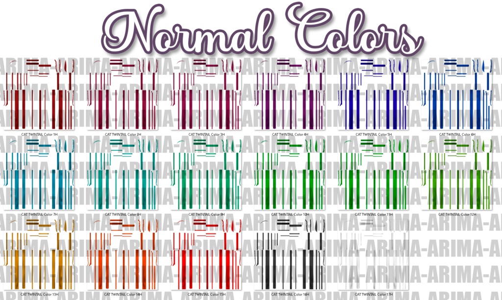 『Cat Twintail - Highlights』-『17 Color's 』