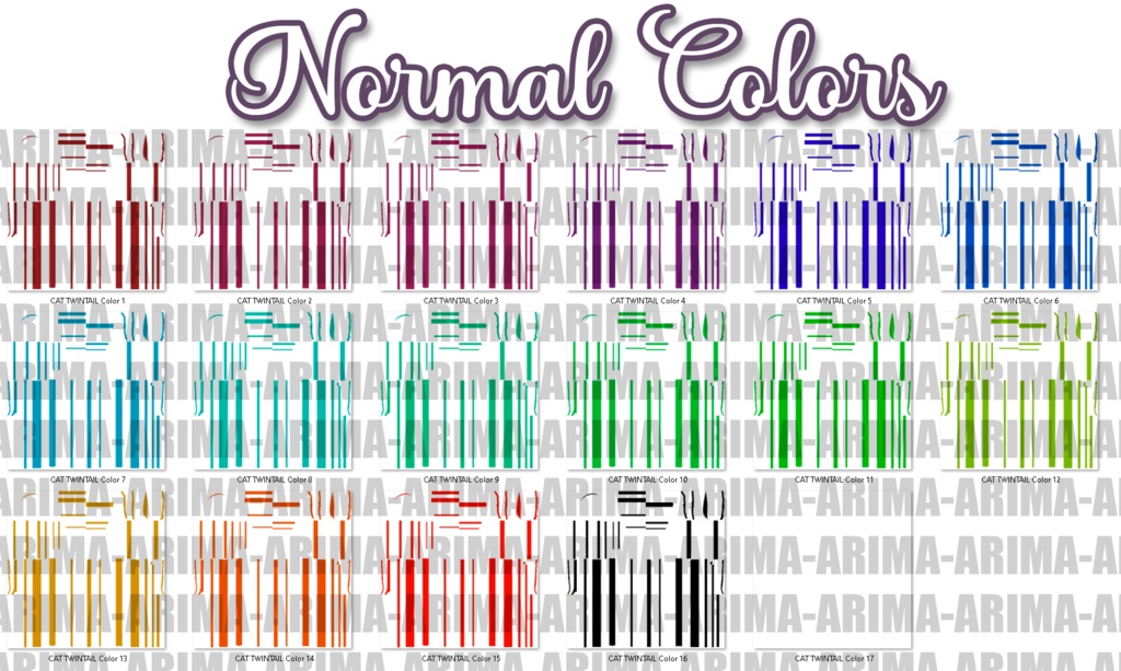 『Cat Twintail - Highlights』-『17 Color's 』