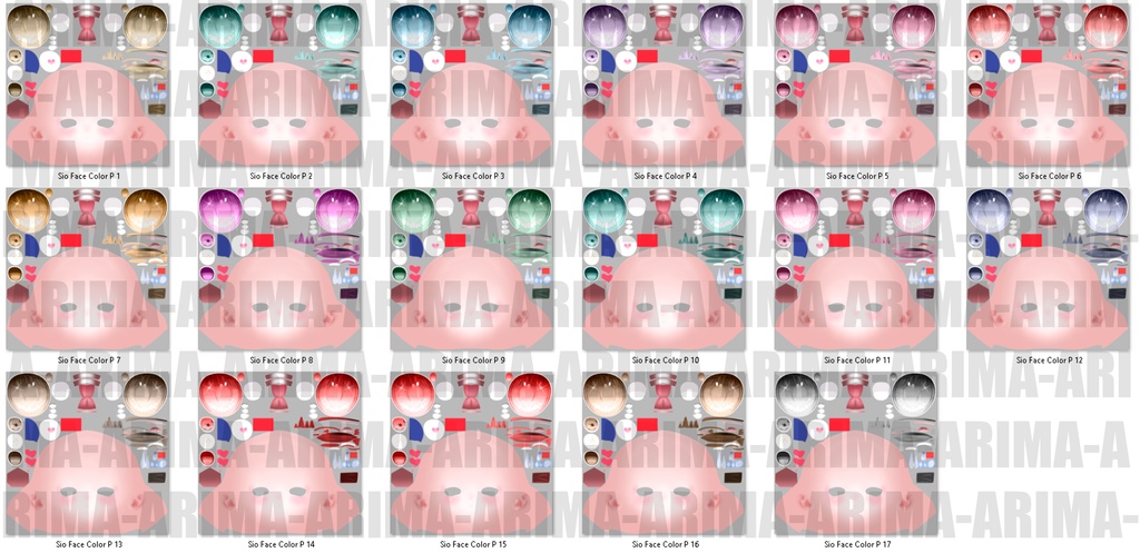 『Pastel Color's Hair+Make up 』-『しお』-Sio-『16 Color's 』