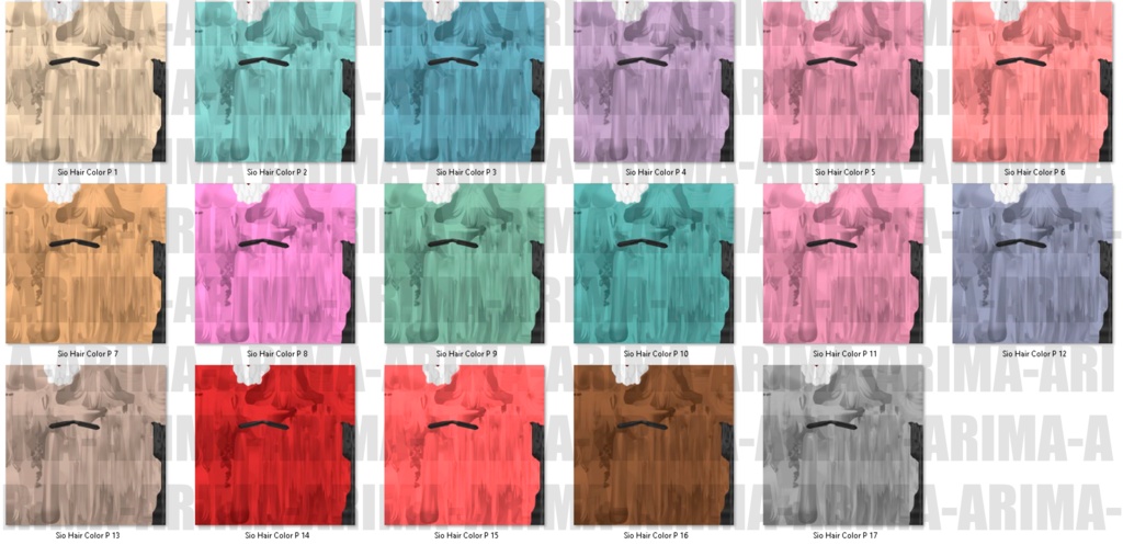 『Pastel Color's Hair+Make up 』-『しお』-Sio-『16 Color's 』