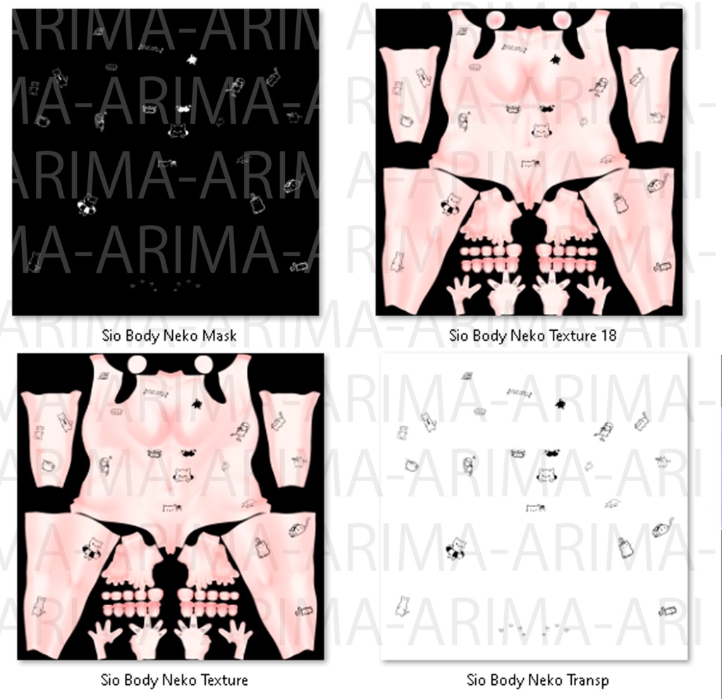 『Neko Tattoos 』-『しお』-Sio- 『猫のタトゥー』