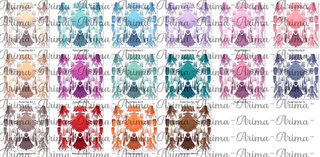 『Hair+Makeup- Pastel Color's』-『愛莉』-Airi-『16 Color's 』