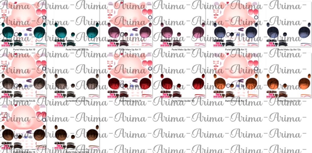 『Hair+Makeup- Pastel Color's』-『愛莉』-Airi-『16 Color's 』