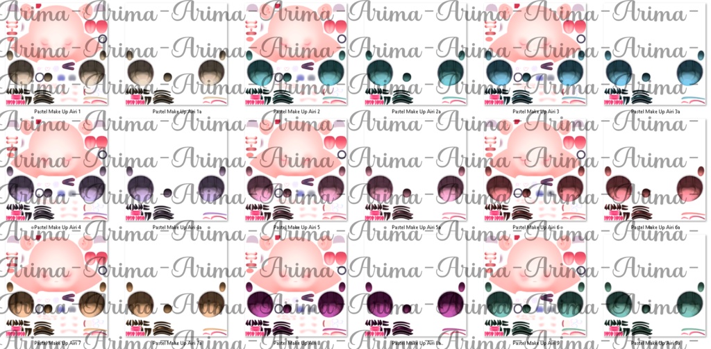 『Hair+Makeup- Pastel Color's』-『愛莉』-Airi-『16 Color's 』