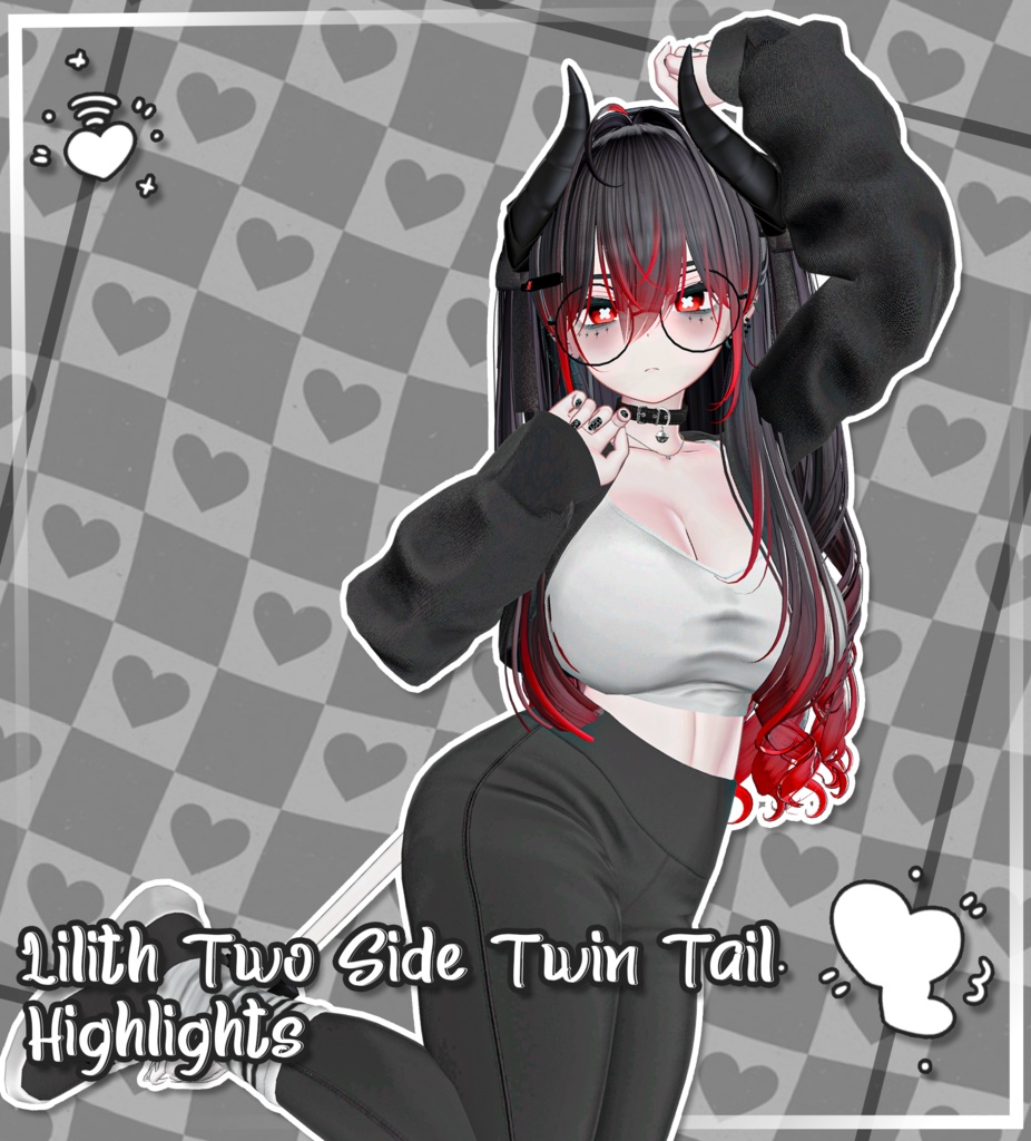 『Highlights』-『-Lilith Two Side Twin Tail Hair』-『GLAY Unknown 』