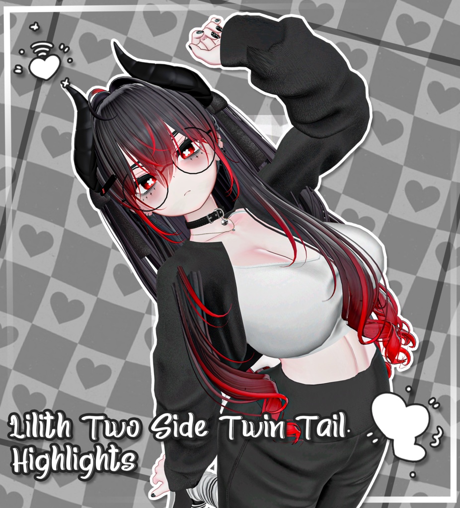 『Highlights』-『-Lilith Two Side Twin Tail Hair』-『GLAY Unknown 』