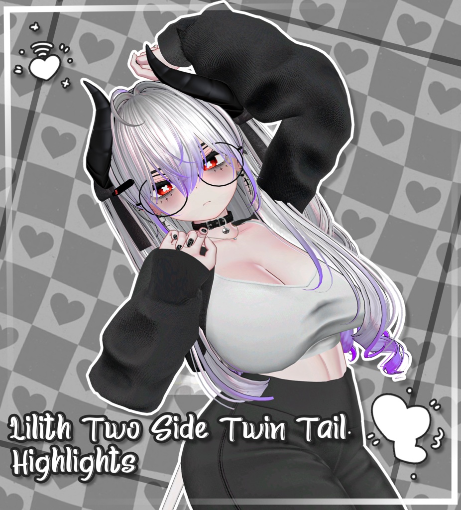 『Highlights』-『-Lilith Two Side Twin Tail Hair』-『GLAY Unknown 』