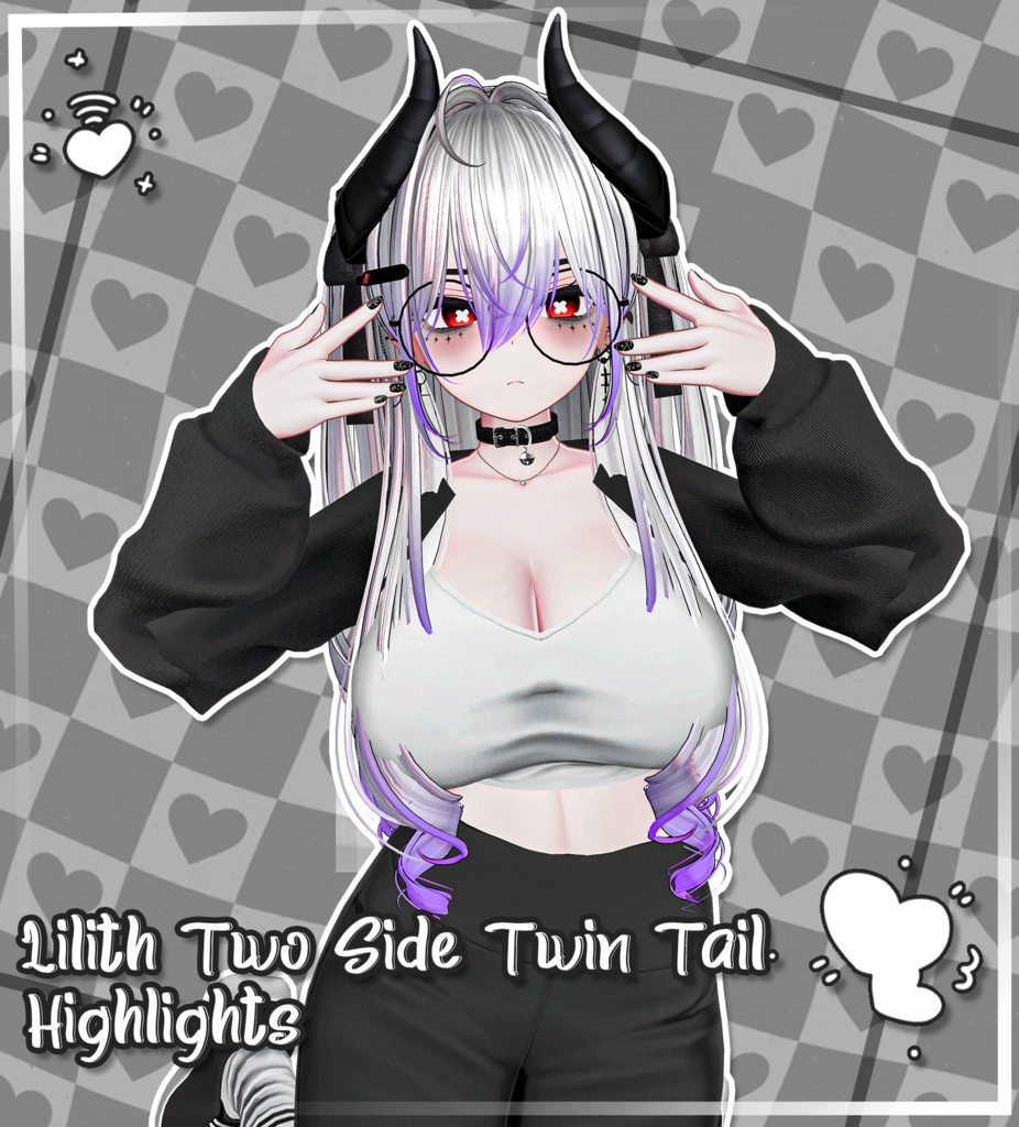 『Highlights』-『-Lilith Two Side Twin Tail Hair』-『GLAY Unknown 』
