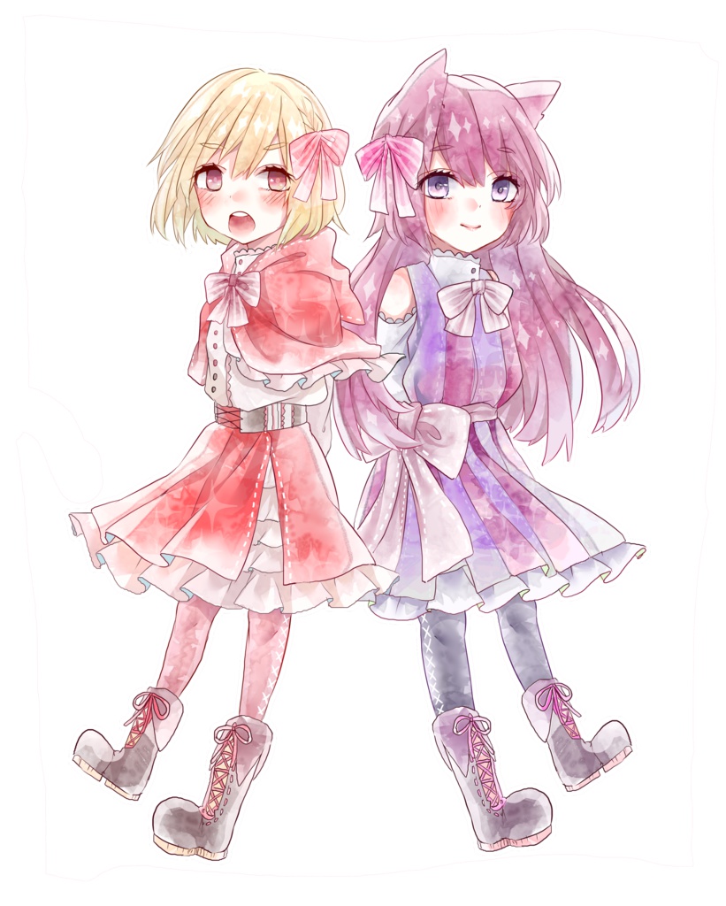 赤ずきん と おおかみ の アクリルキーホルダー