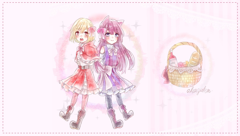 赤ずきん と おおかみ の スマホカバー