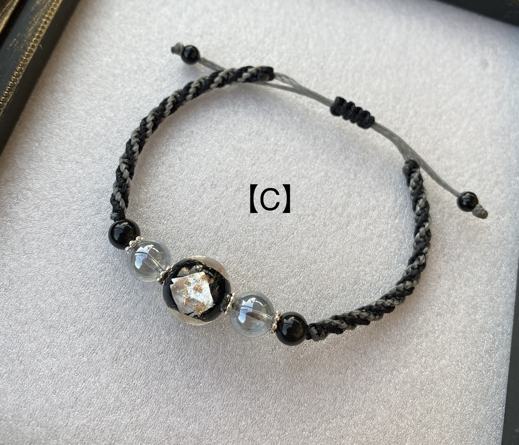 灰黒色★ブレスレット