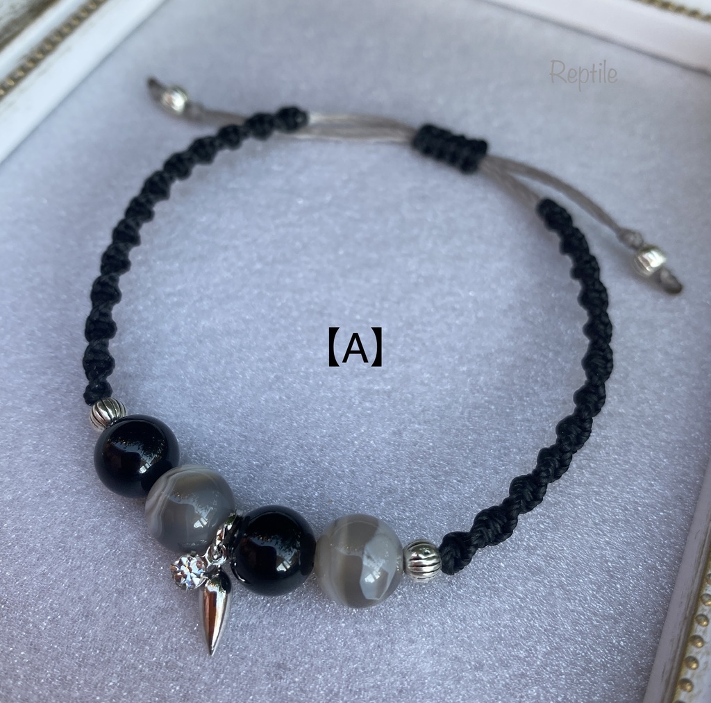 灰黒色★ブレスレット