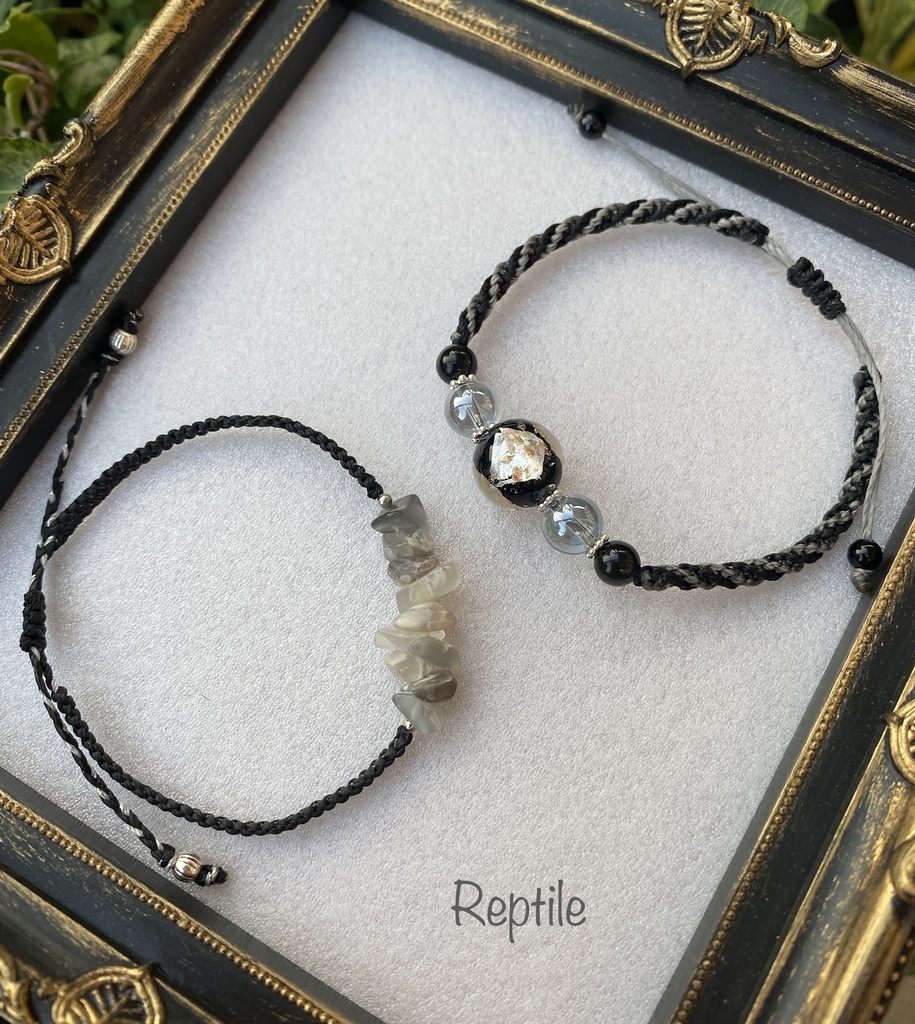 灰黒色★ブレスレット