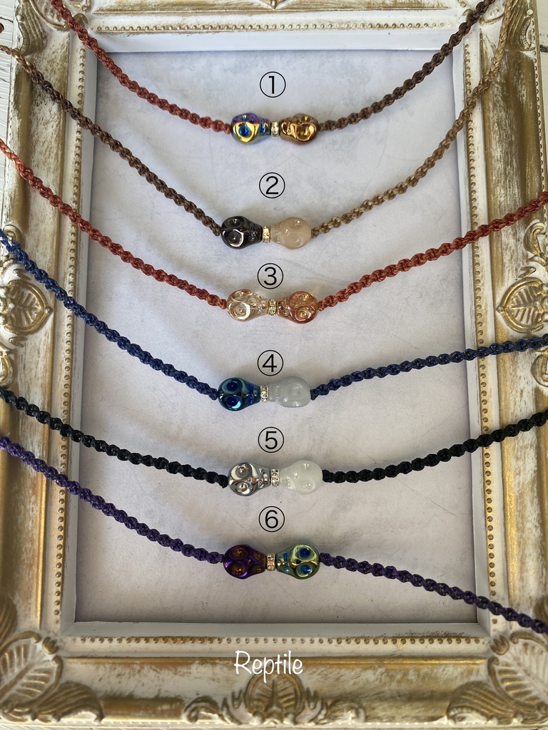 スカルリボン★ブレスレット