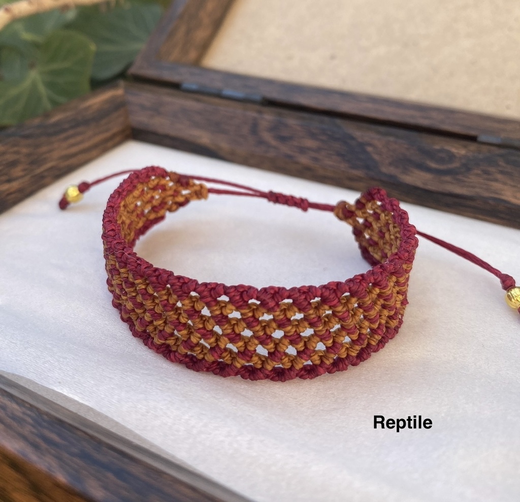 2色編みオーダーブレスレット