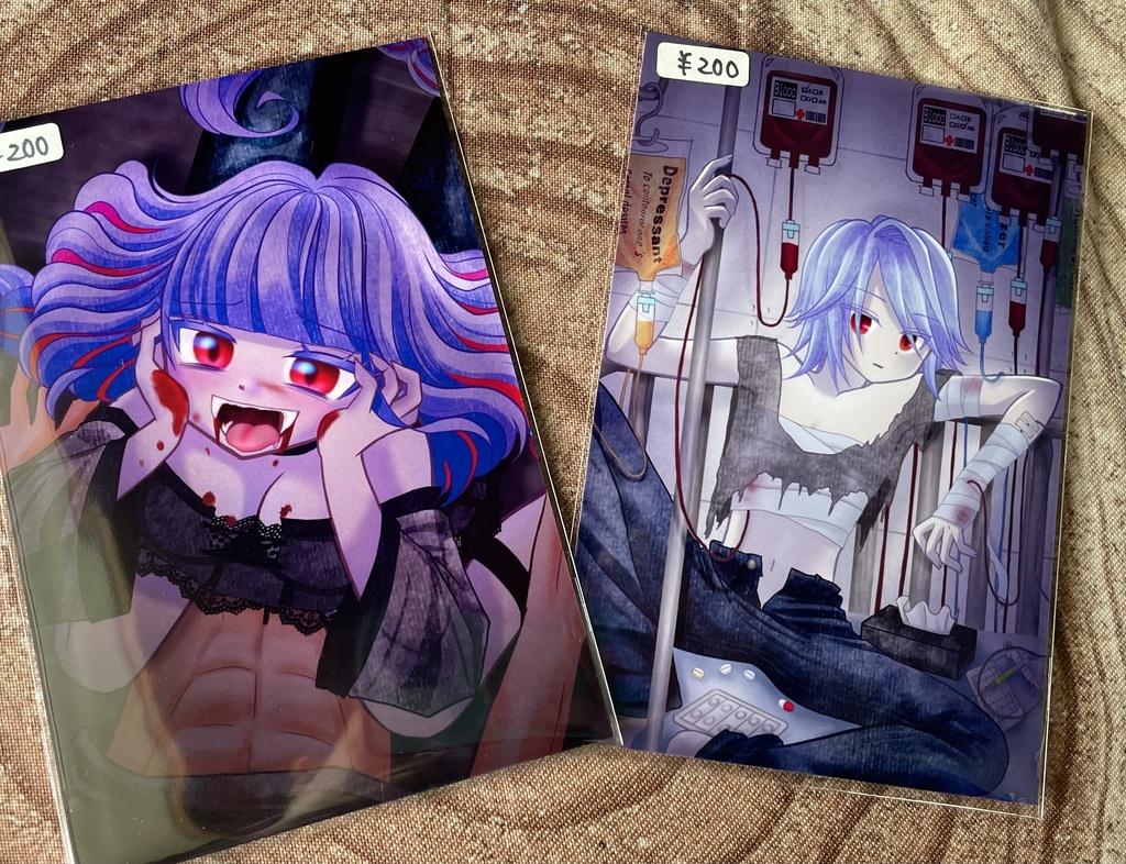 ポストカード2枚セット　双子