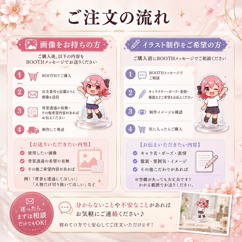 オリジナルアクリルスタンド制作します|1点からOK