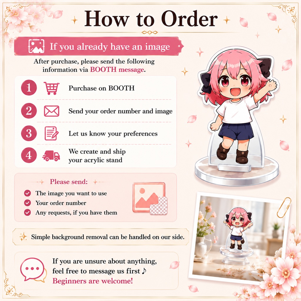 Custom Acrylic Stand Production|Orders from 1 Piece OK