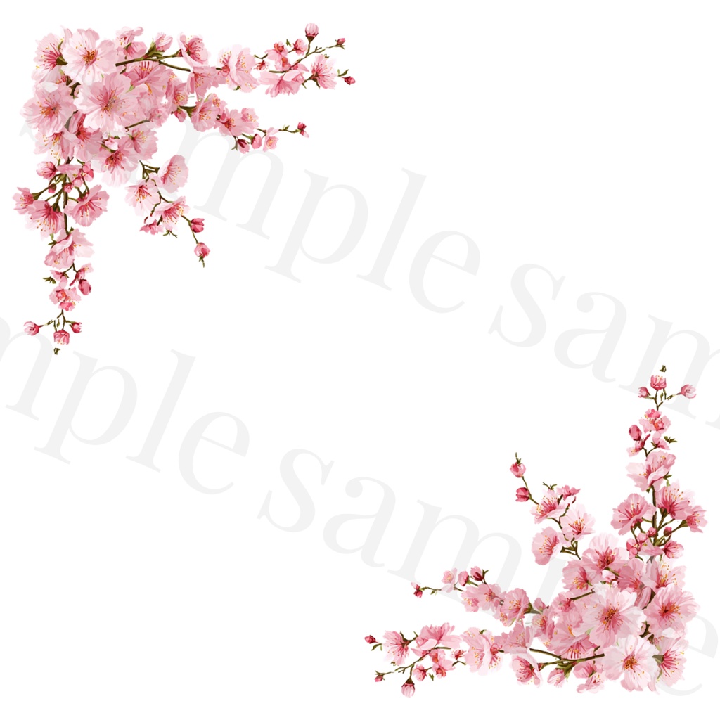 🌸Sakura Corner Clipart Set 20 Designs🌸