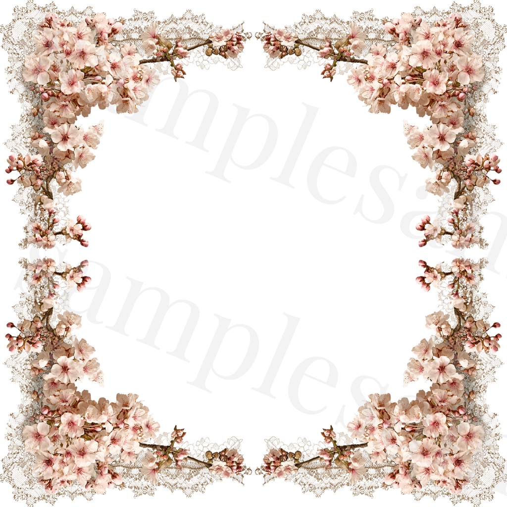 🌸Sakura Corner Clipart Set 20 Designs🌸