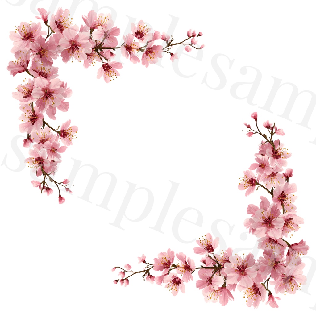 🌸Sakura Corner Clipart Set 20 Designs🌸