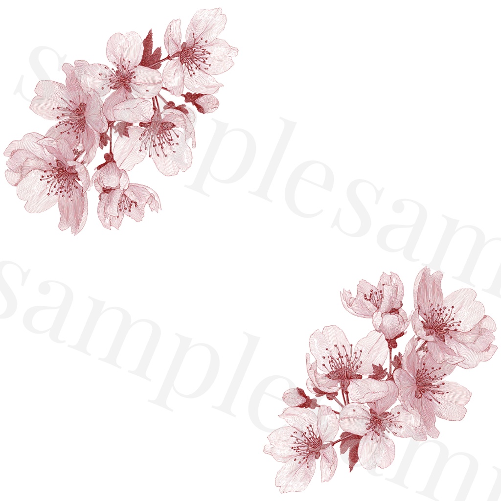 🌸Sakura Corner Clipart Set 20 Designs🌸