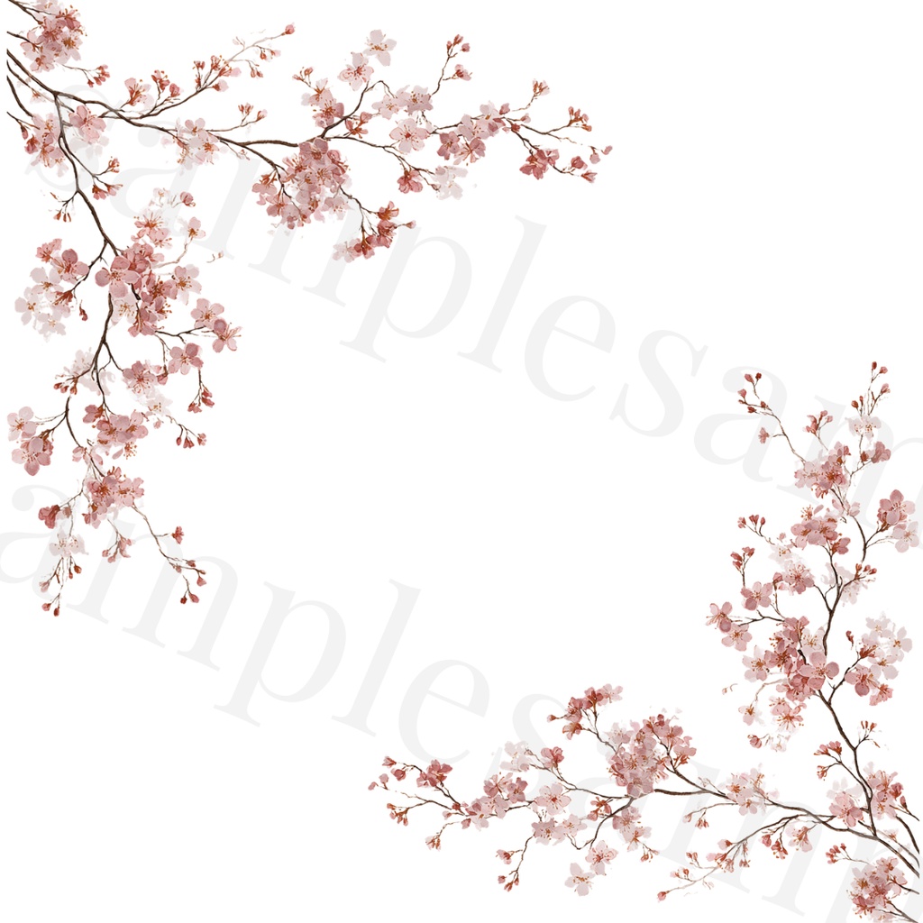 🌸Sakura Corner Clipart Set 20 Designs🌸