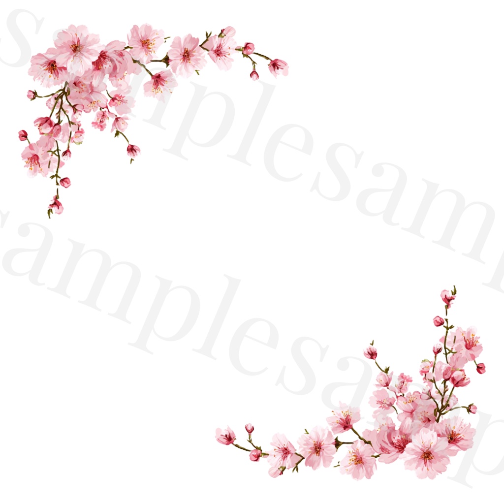 🌸Sakura Corner Clipart Set 20 Designs🌸