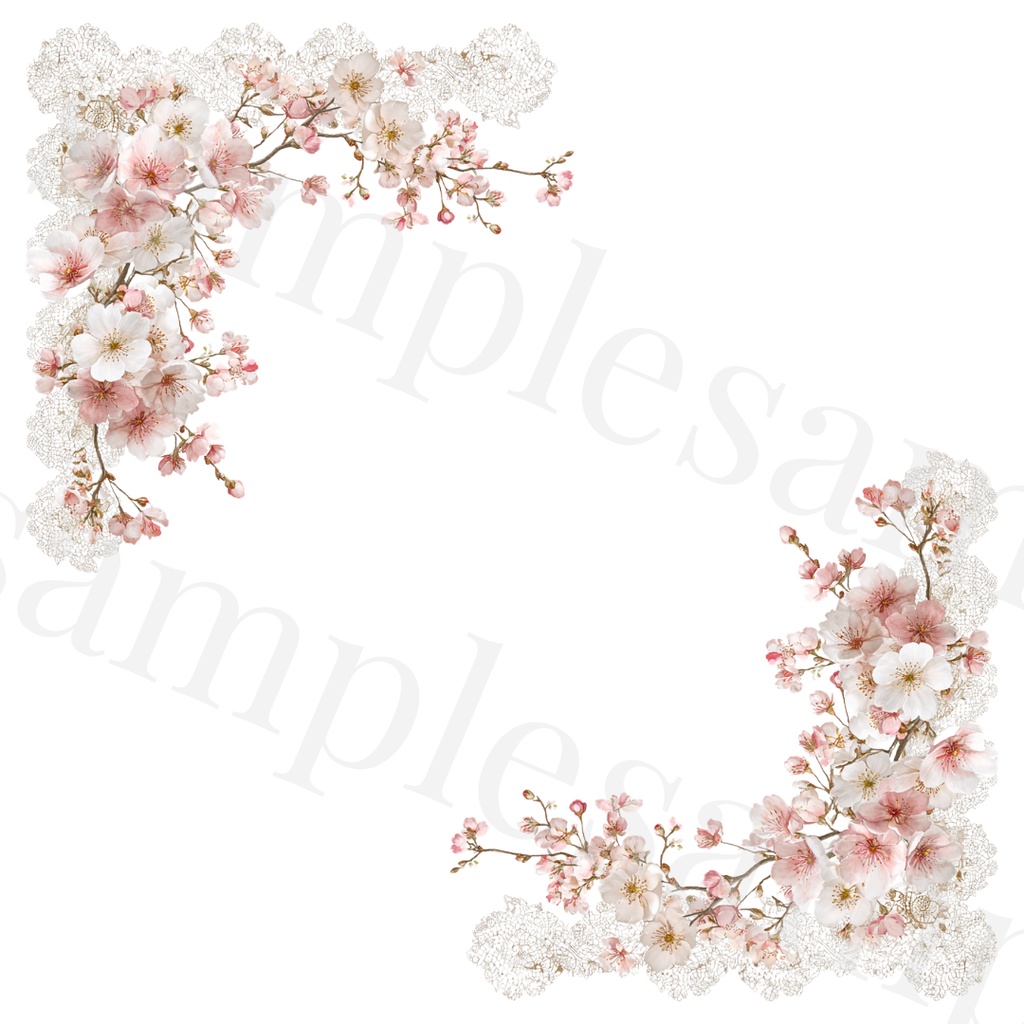 🌸Sakura Corner Clipart Set 20 Designs🌸