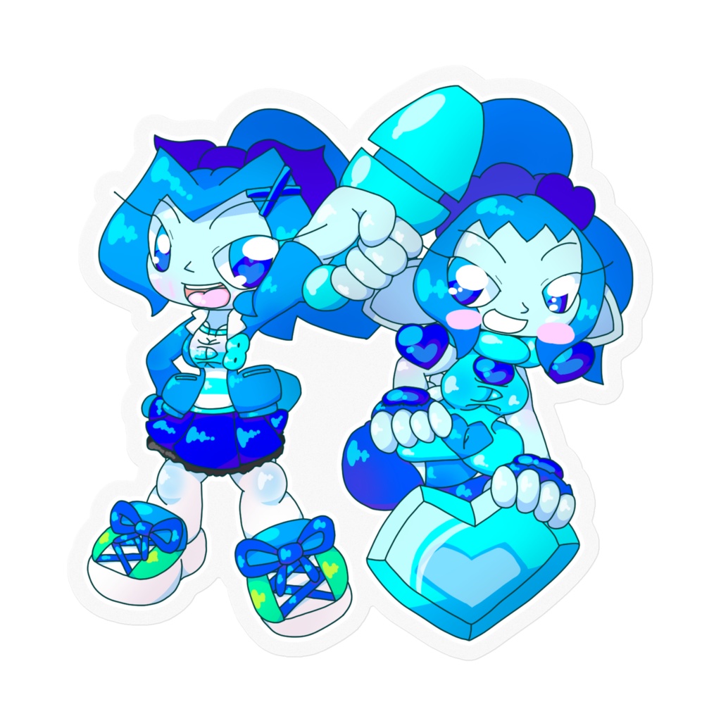 【ステッカー】柴谷冷美&ダイヤモンド・シヴァ 100×100(mm)クリアステッカー 3種