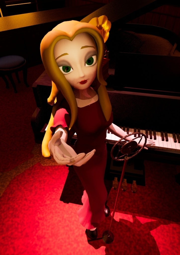 【3Dモデル】ピアノ&カーボンマイク