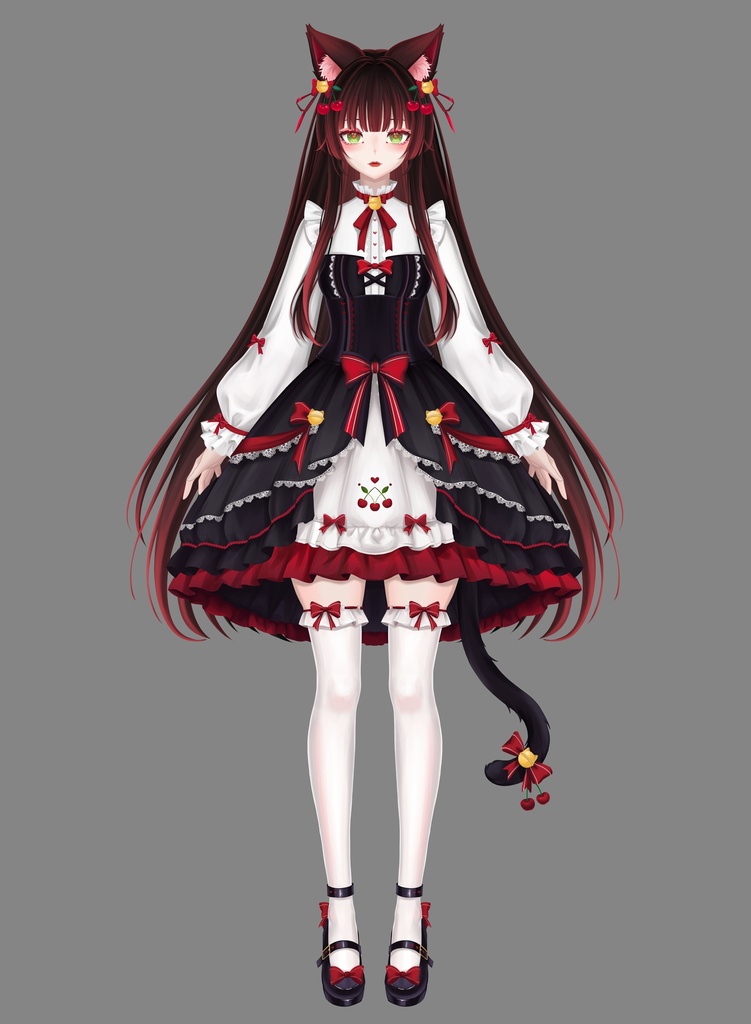 Live2d model ♥Cherry Noir♥🍒チェリー・ノワール (Cherī Nowāru)