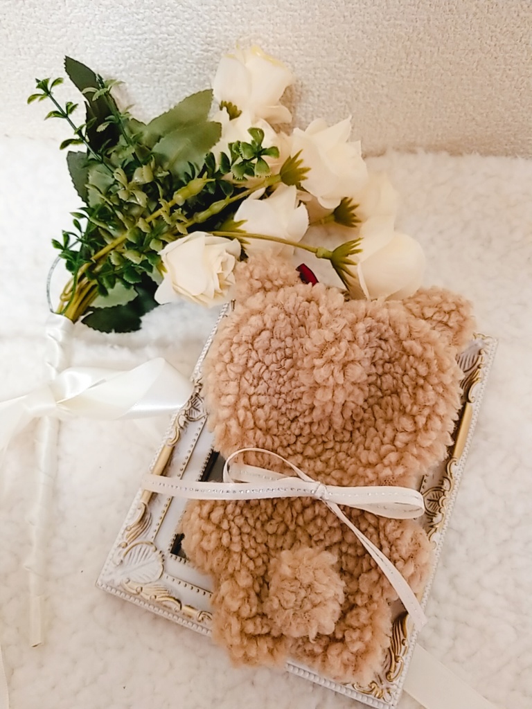 茶色くま✕赤リボン🐻ぬい服