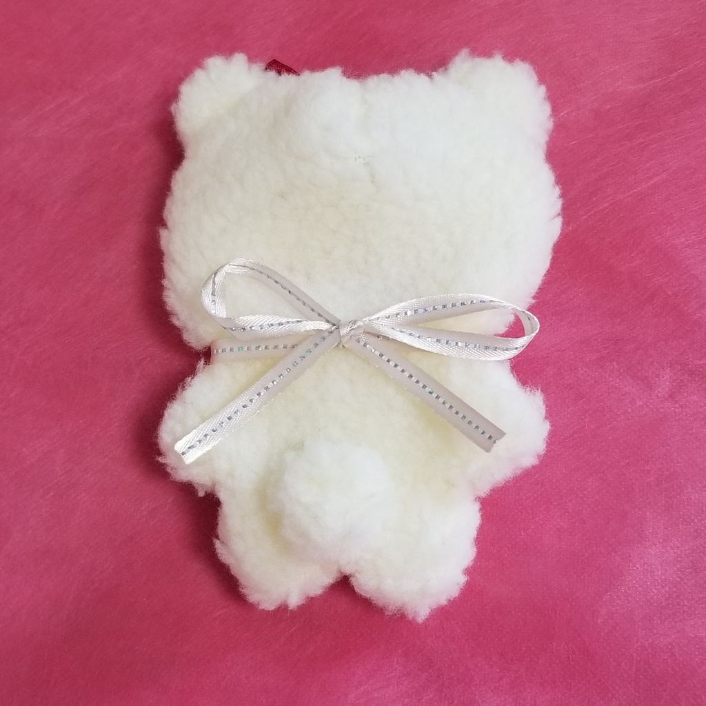 白色くま✕赤リボン🐻ぬい服