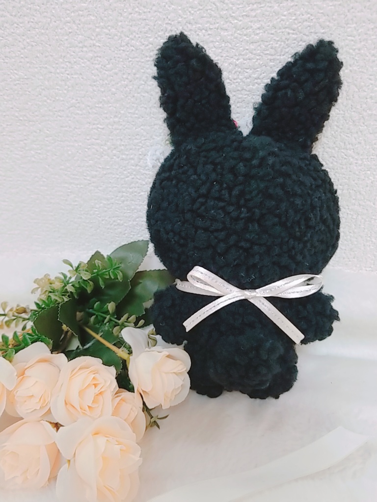 黒うさぎ🐰✕紫リボン🎀 薔薇レース🌹 ぬい服