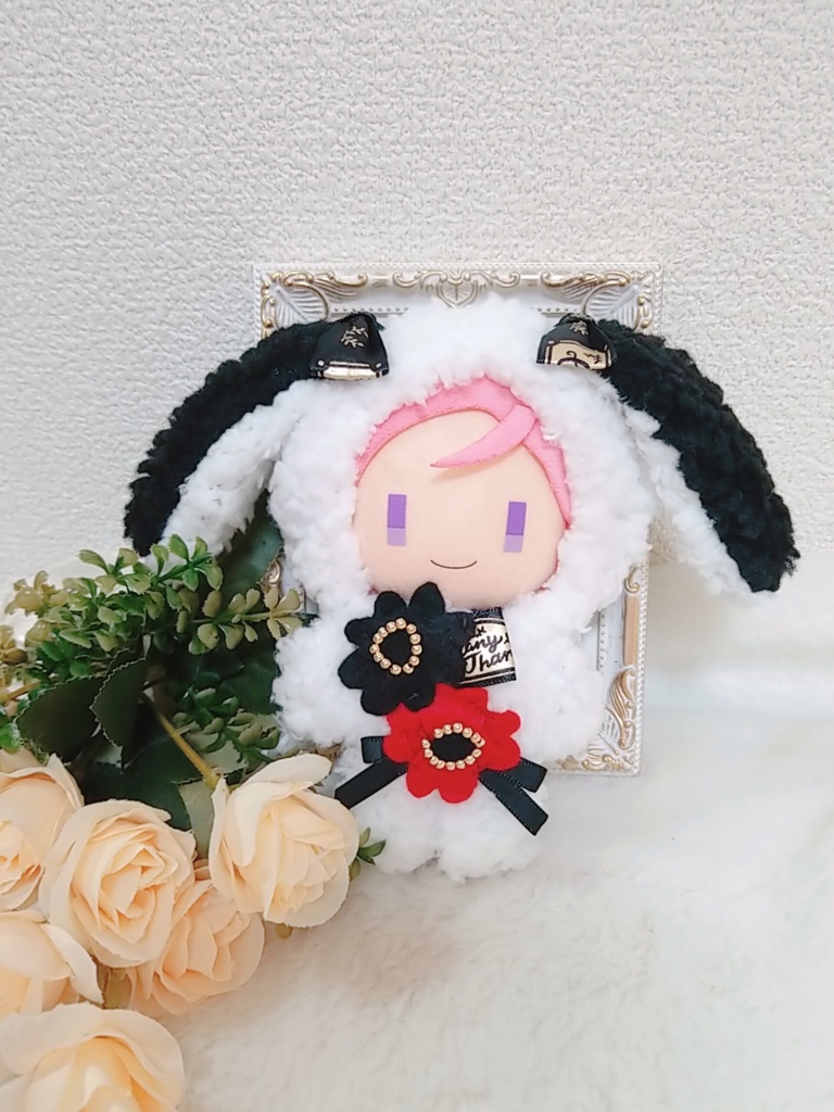 ふわふわ白うさぎ🐰✕アネモネ🌸フレグランス💙