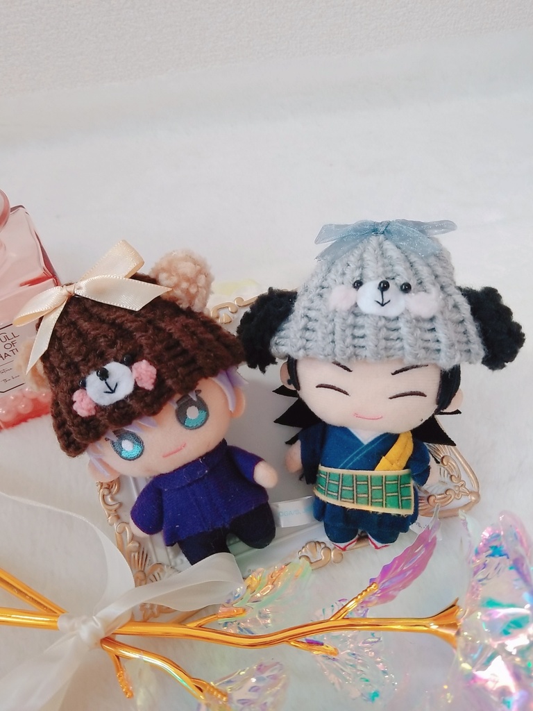 くま🍂🐻&グレーわんこ🐶ニット帽