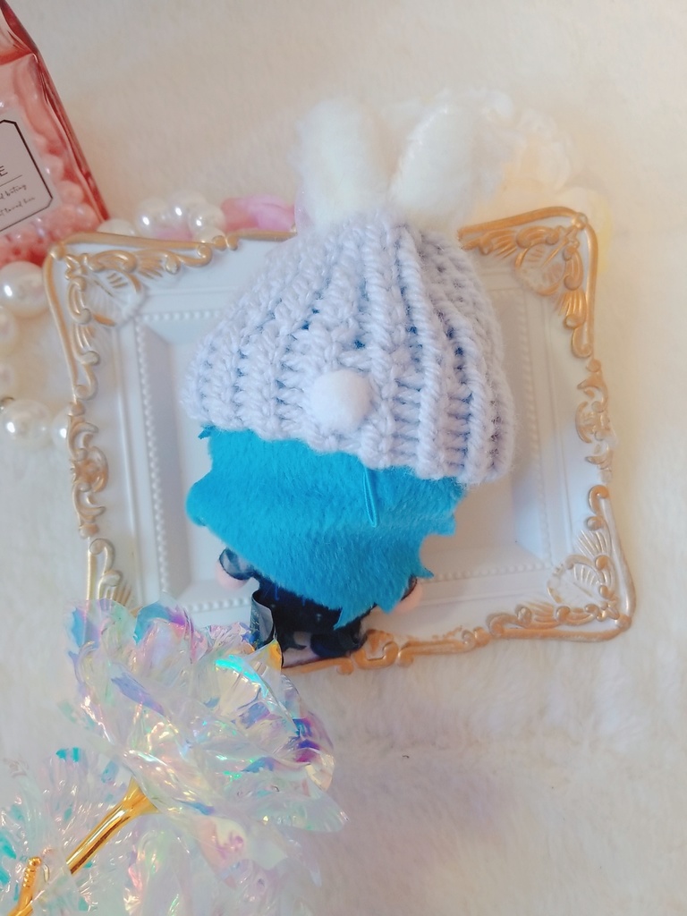 すみれうさぎ🐰💜ニット帽&ふわふわくま🐻💛ニット帽