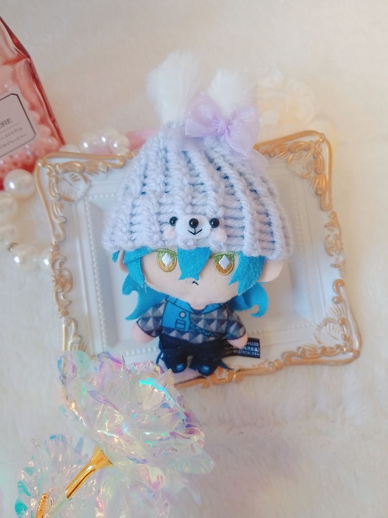 すみれうさぎ🐰💜ニット帽&ふわふわくま🐻💛ニット帽