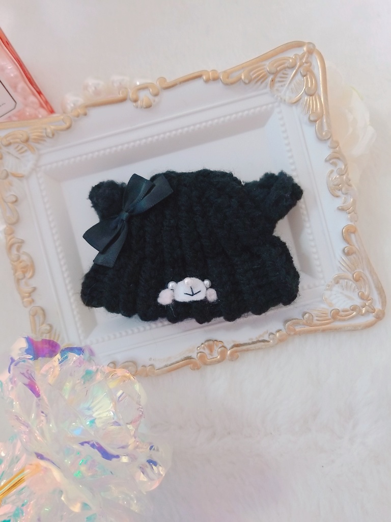 白猫🐾🐈ニット帽&黒猫🐾🐈🖤ニット帽